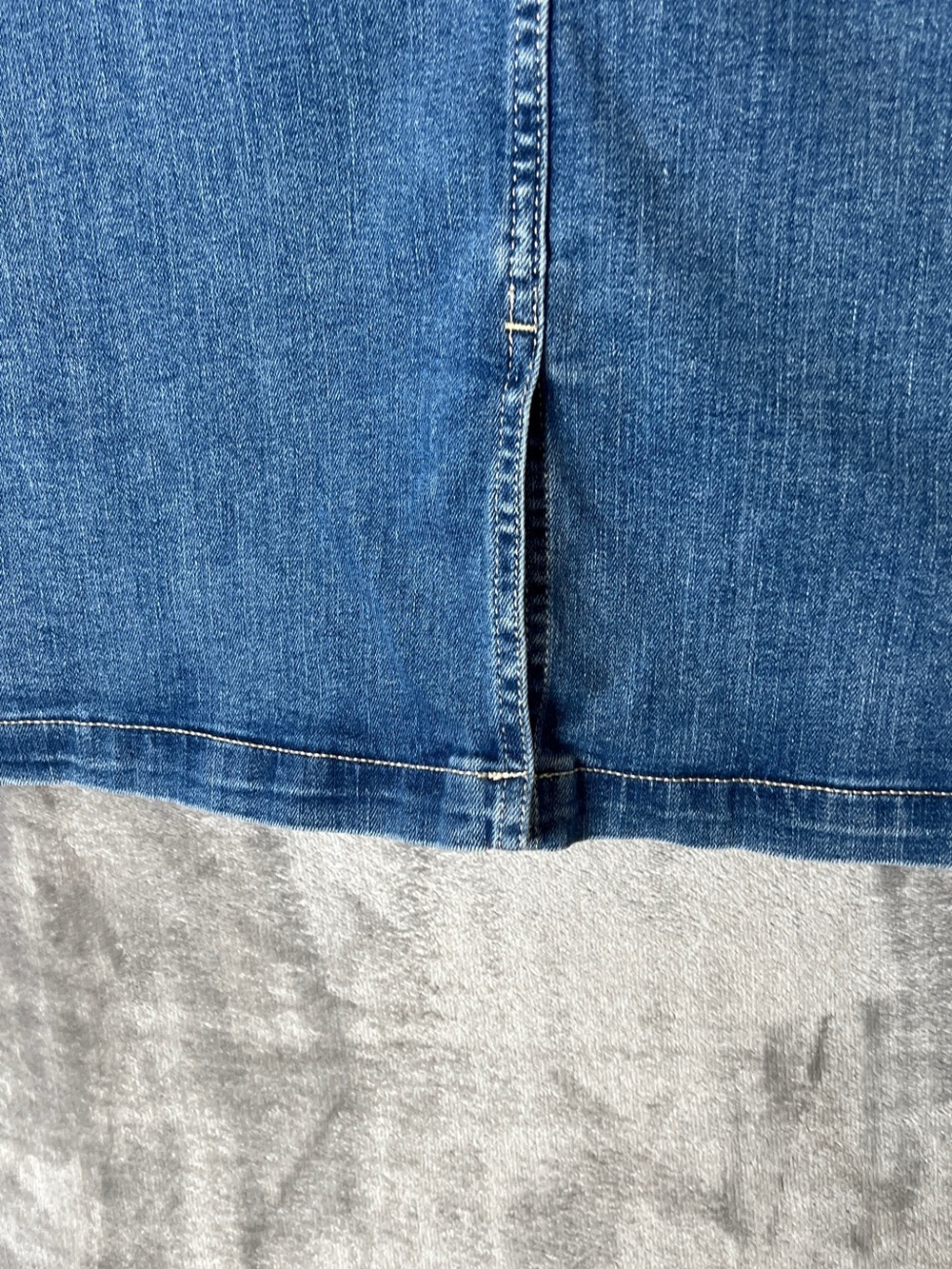 St. John's Bay Light Blue Denim A-Line Skirt - Picture 8 of 11